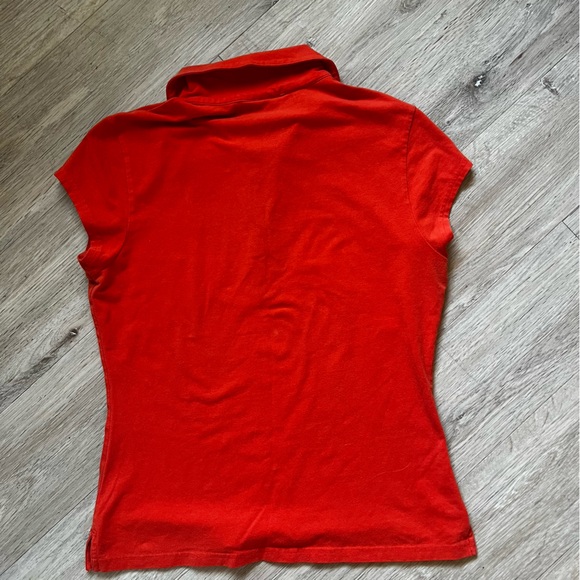 Vintage Y2K Polo by Ralph Lauren Orange Polo Top - Picture 10 of 13